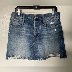 Madewell Blue rigid a-line denim